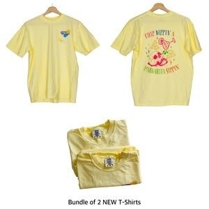 Skull Margarita Yellow Short Sleeve T-Shirts Bundle of 2 Tops NWOT Size Medium